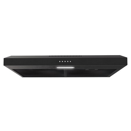 Streamline 30 in. Domenico Ducted Undermount 80 CFM Range Hood in Grit Black T-3208-4-DT